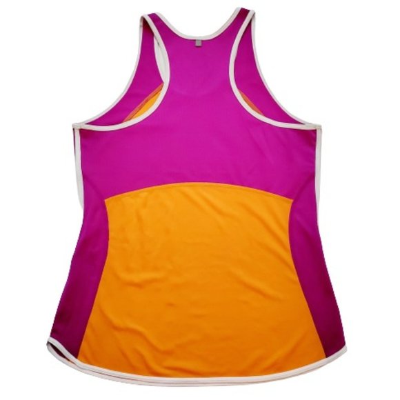 Nike Dri-Fit Women's Purple Orange Color Block Racerback Athletic Tank Top M - Picture 4 of 8